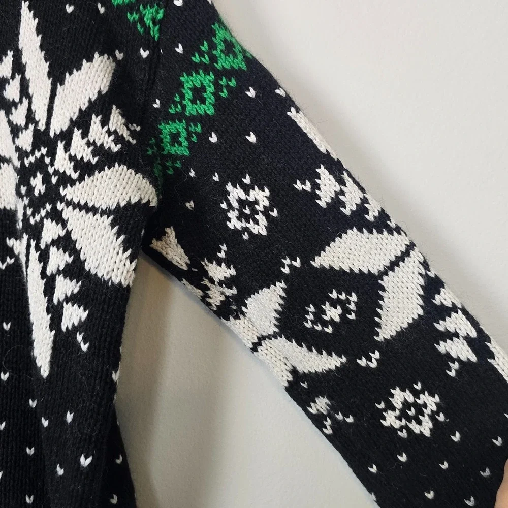 Polo Ralph Lauren Mens Fair Isle‎ Snowflake Cowl Neck Sweater M Angora Cashmere